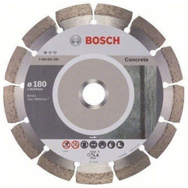 Картинка - Круг алмазный отрезной Bosch PF Concrete 180х22.23 (2608602199)