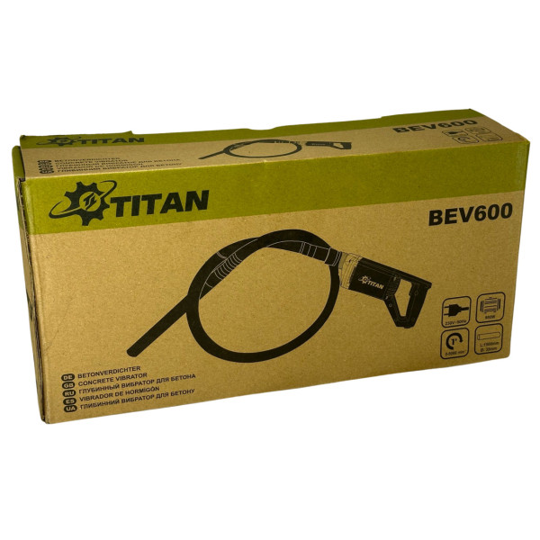 Фото - Вібратор бетона TITAN BEV600 (600 Вт, 1,5 метра) + вал в компл.