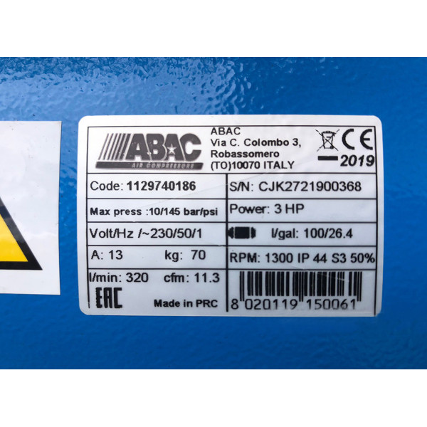 Картинка - Компрессор ABAC A29B 100 CM3