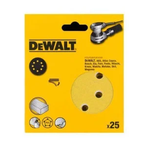 Шлифшкурка самоклеющаяся DeWALT, d=150мм, зерно 320, для эксцентриковых шлифмашин DW 443/ES5, 25шт.